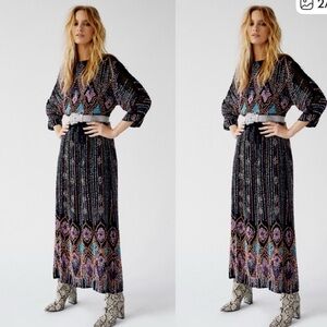 Antik Batik Multicolor Patterned Long Sleeve Dress